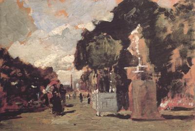 Tina Blau In the Tuileries Gardens (sunny Day) (nn02) china oil painting image